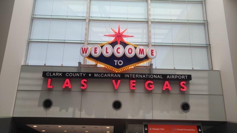Vítejte v Las Vegas cedule.